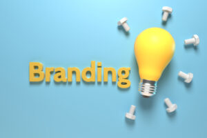 A creative image of a lightbulb and bolts surrounding it illustrating the elements of branding guidelines.